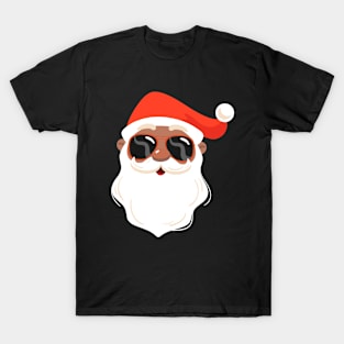 African American Santa Claus, Brown santa face pjs T-Shirt